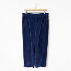 Vintage 90s Saint Germain Navy Relaxed Pants L Minimalist Preppy Elastic Waist